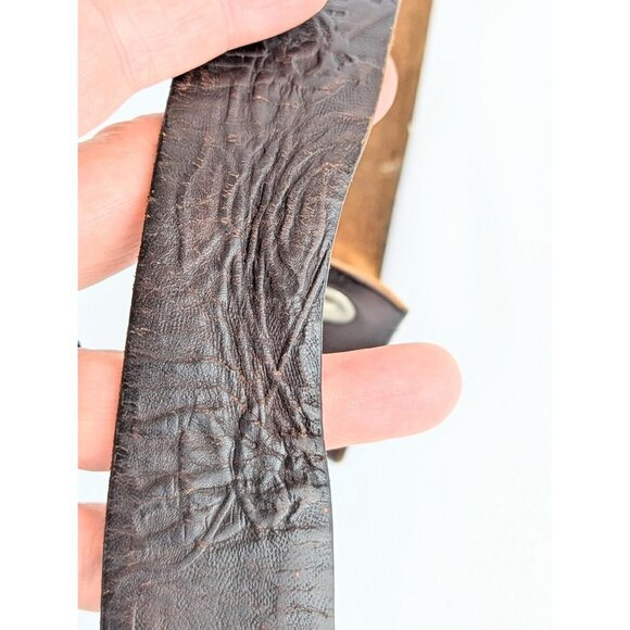 Vintage Tooled Leather Belt 47" Firefighter First Responder EMT Collectible Belt - Picture 7 of 8